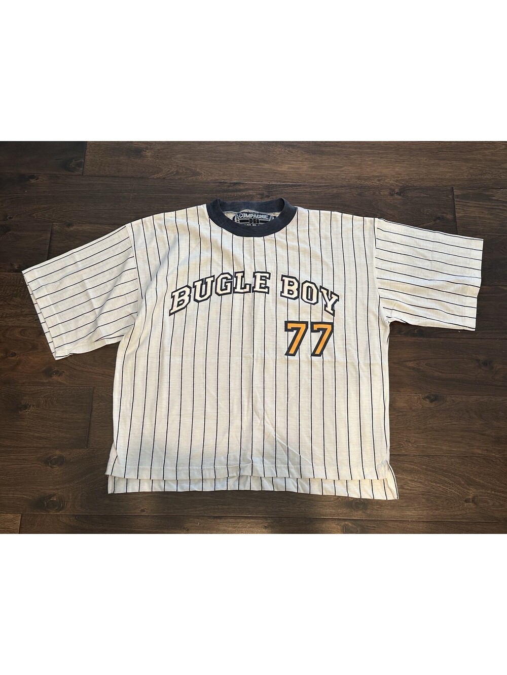 Vintage Companies Des Bugle Boy Baseball Jersey T-Shirt Size Large 1990s
